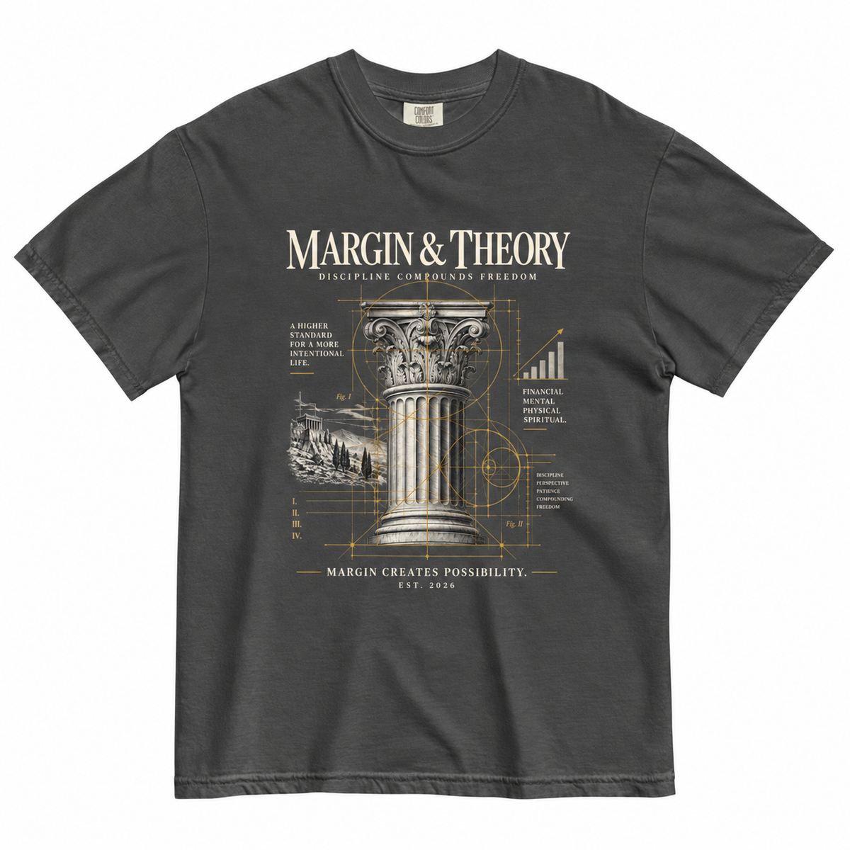 Discipline Compounds Freedom — Garment-Dyed Heavyweight Tee