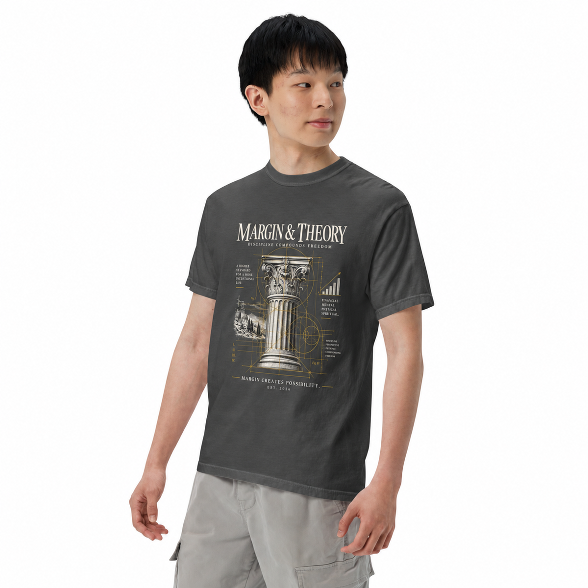 Discipline Compounds Freedom — Garment-Dyed Heavyweight Tee