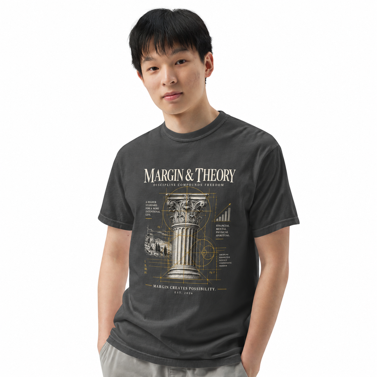 Discipline Compounds Freedom — Garment-Dyed Heavyweight Tee